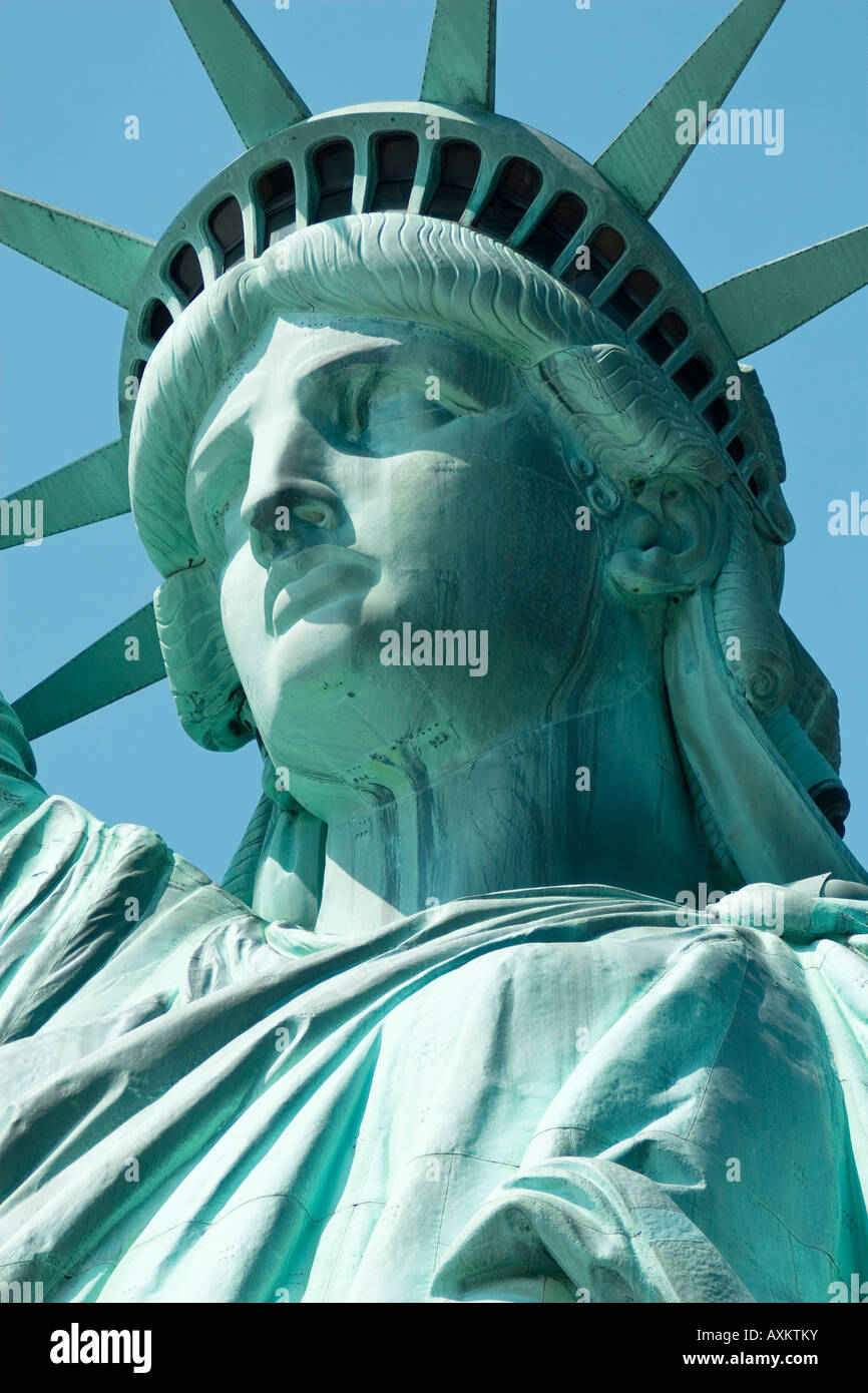 Close up of the statue of liberty, New York Stock Photo Alamy