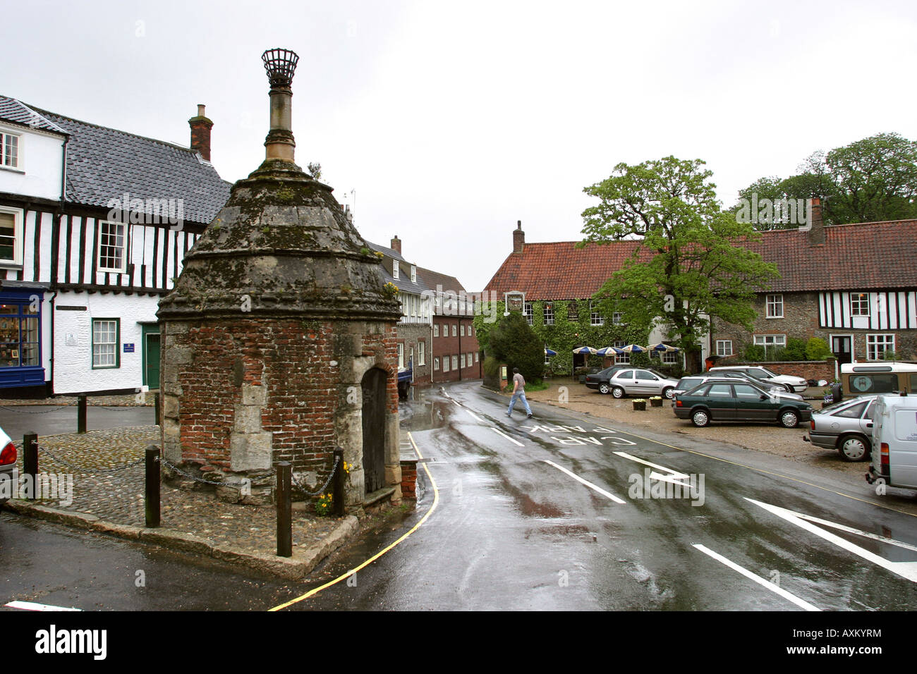 UK England Norfolk Little Walsingham Common Place village pump house known as the beacon with