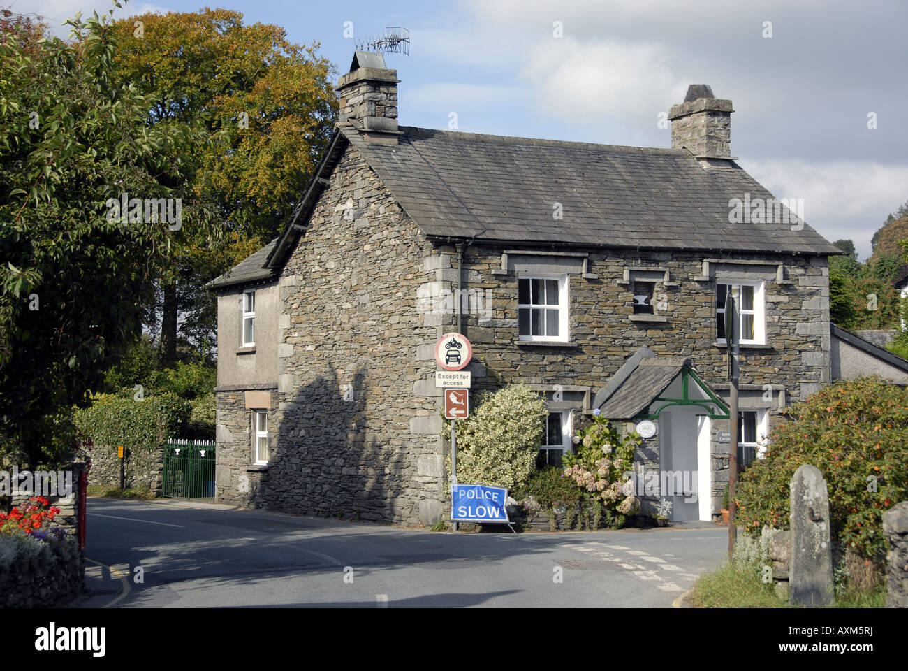 Stone house next to Beatrix Potter Hill Top Farm, Cumbria, England Stock Photo
