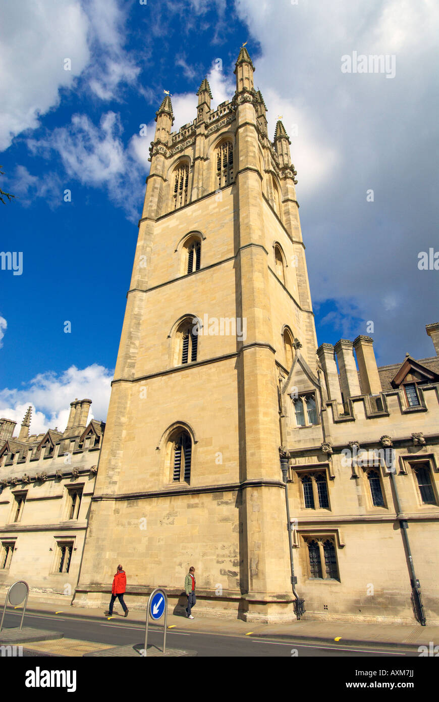 The Great Tower of Magdalen College, High Street, Oxford, England Stock Photo