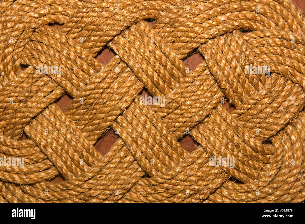 woven rope mat Stock Photo Alamy