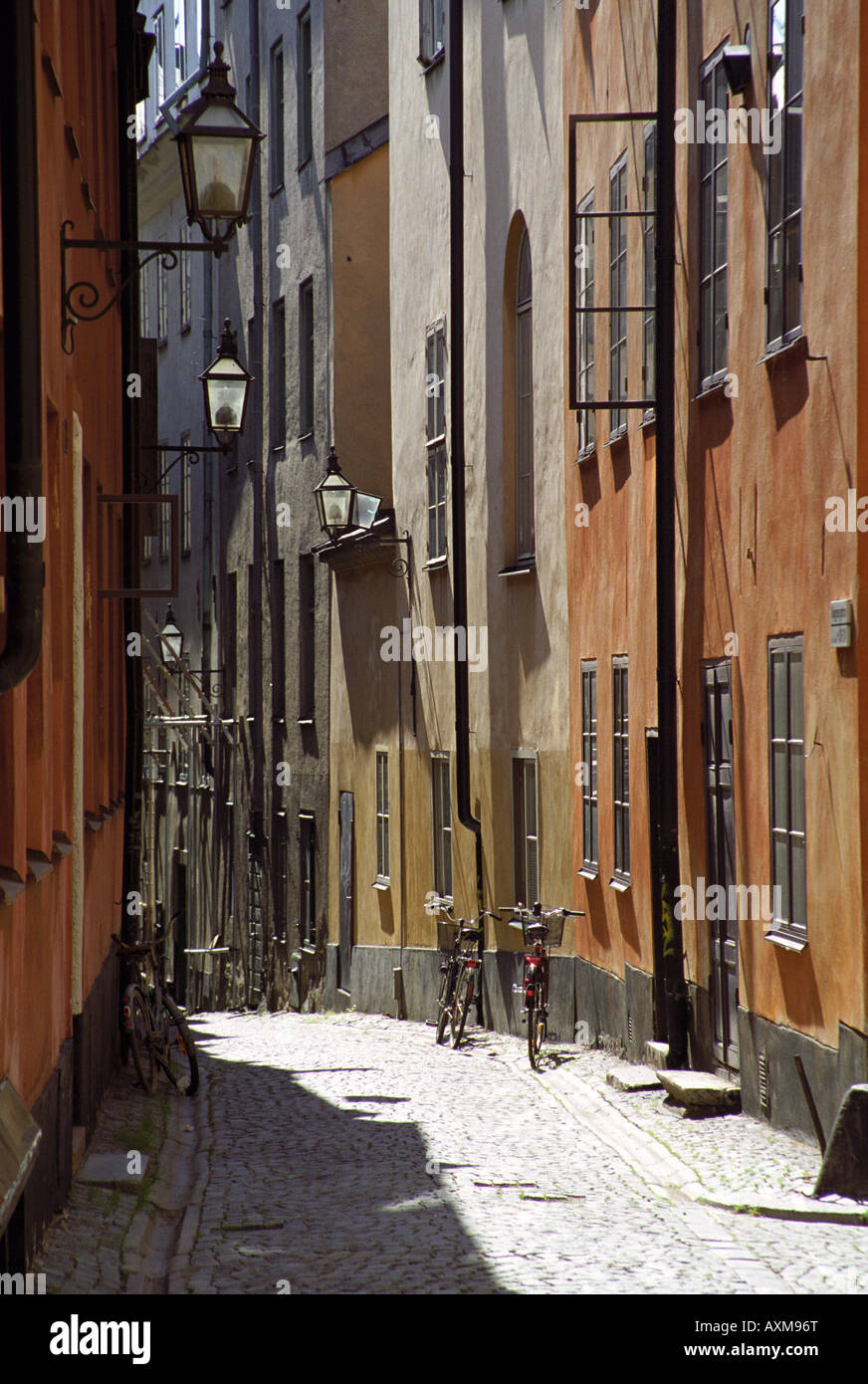 Sweden. Stockholm. Color facades and windows of Gamla Stan houses (old ...