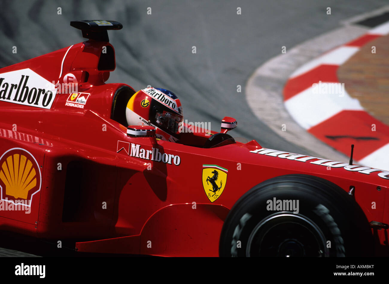 Monaco F1 GP 99 Michael Schumacher on Ferrari Stock Photo
