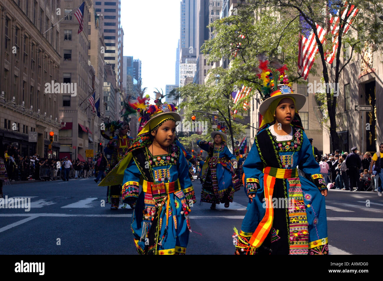 Hispanic Day Parade Stock Photo Alamy