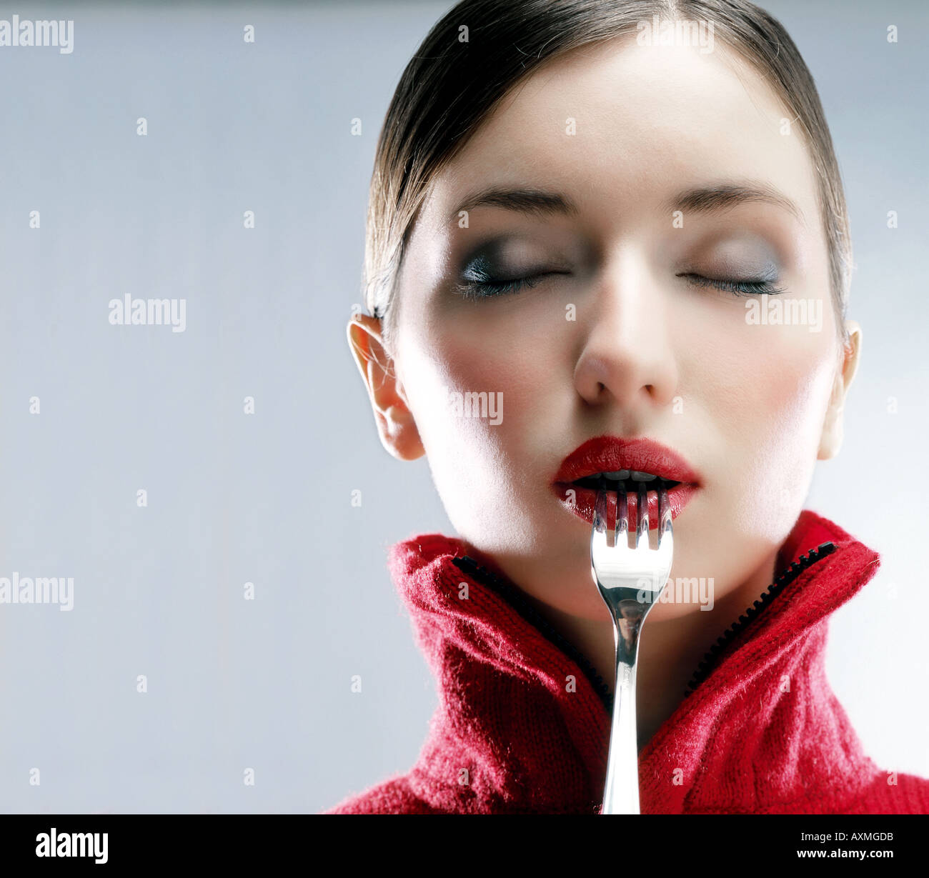 Fork in mouth hires stock photography and images Alamy