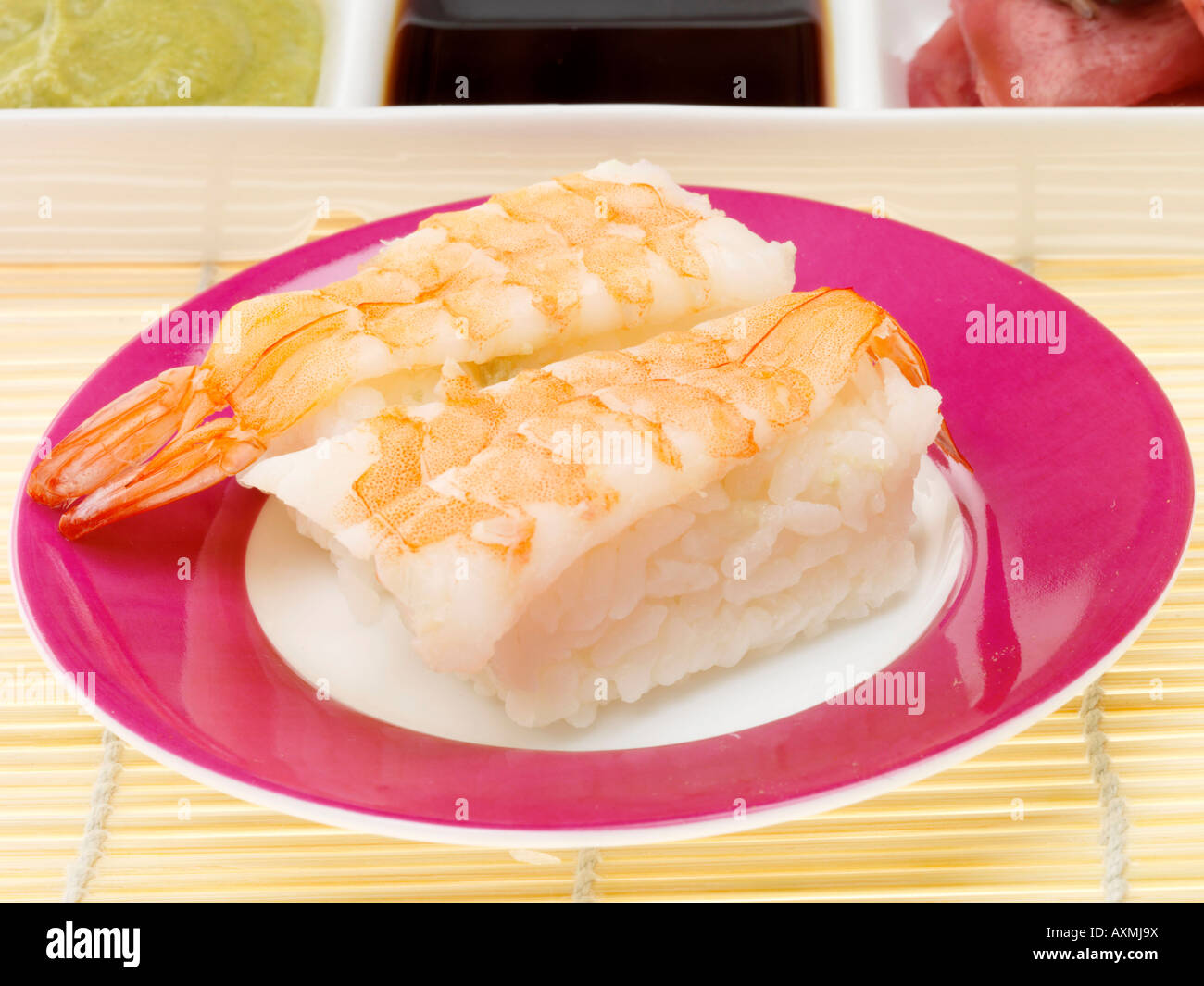 Akashi Prawn Sushi Stock Photo