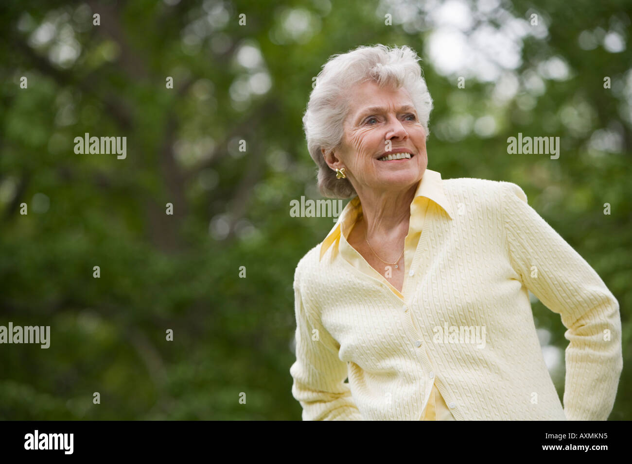 Older woman outdoors portrait hi-res stock photography and images - Alamy
