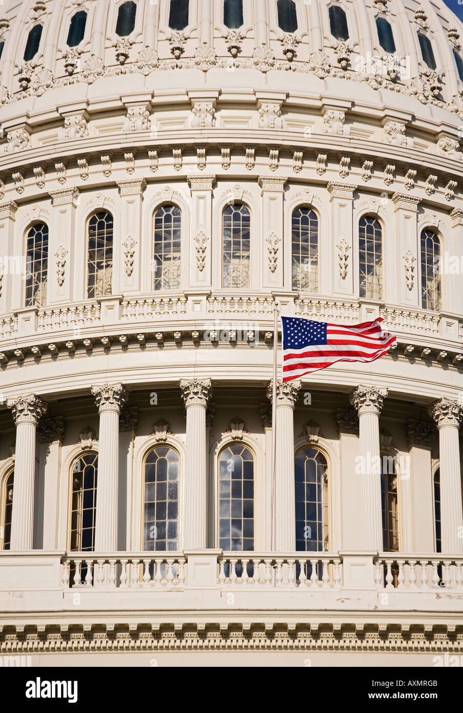 Close up of dome of the Capitol Building Washington DC USA Stock Photo