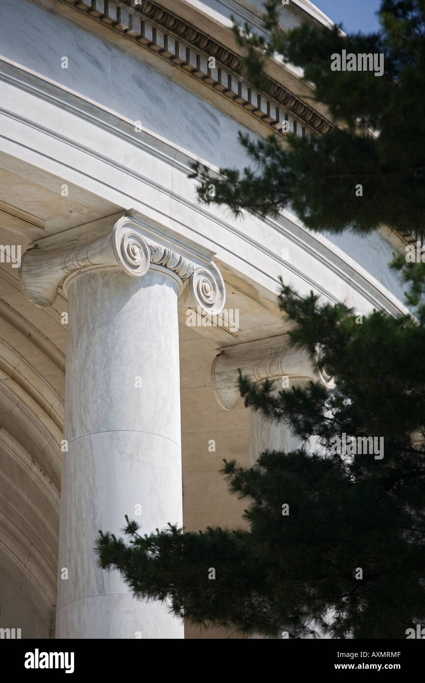 Ionic column Jefferson Memorial Washington DC USA Stock Photo