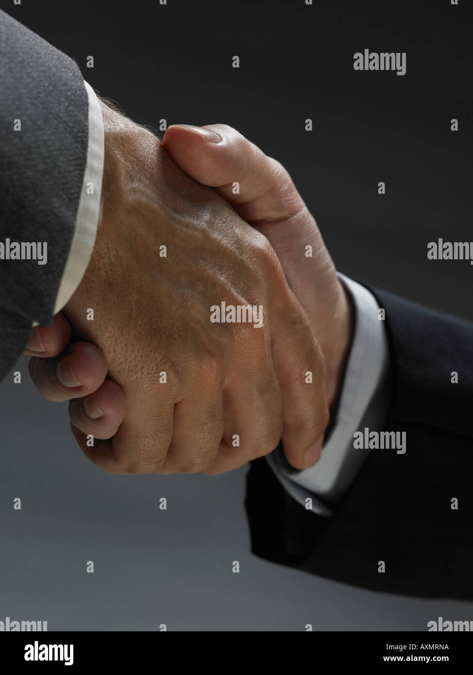 Two men shaking hands Stock Photo