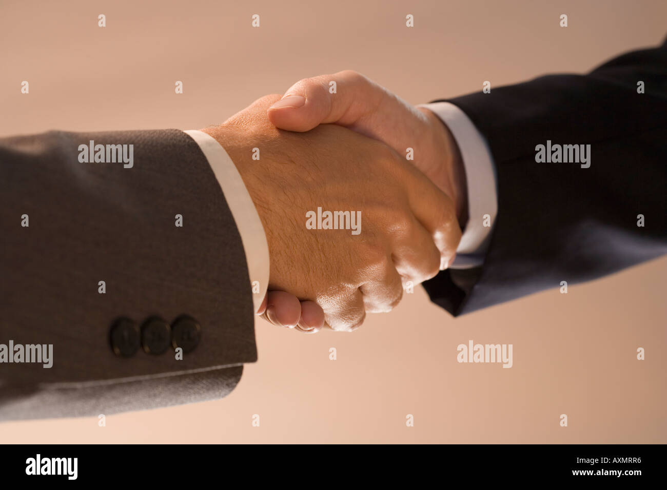 Two businessmen shaking hands Stock Photo