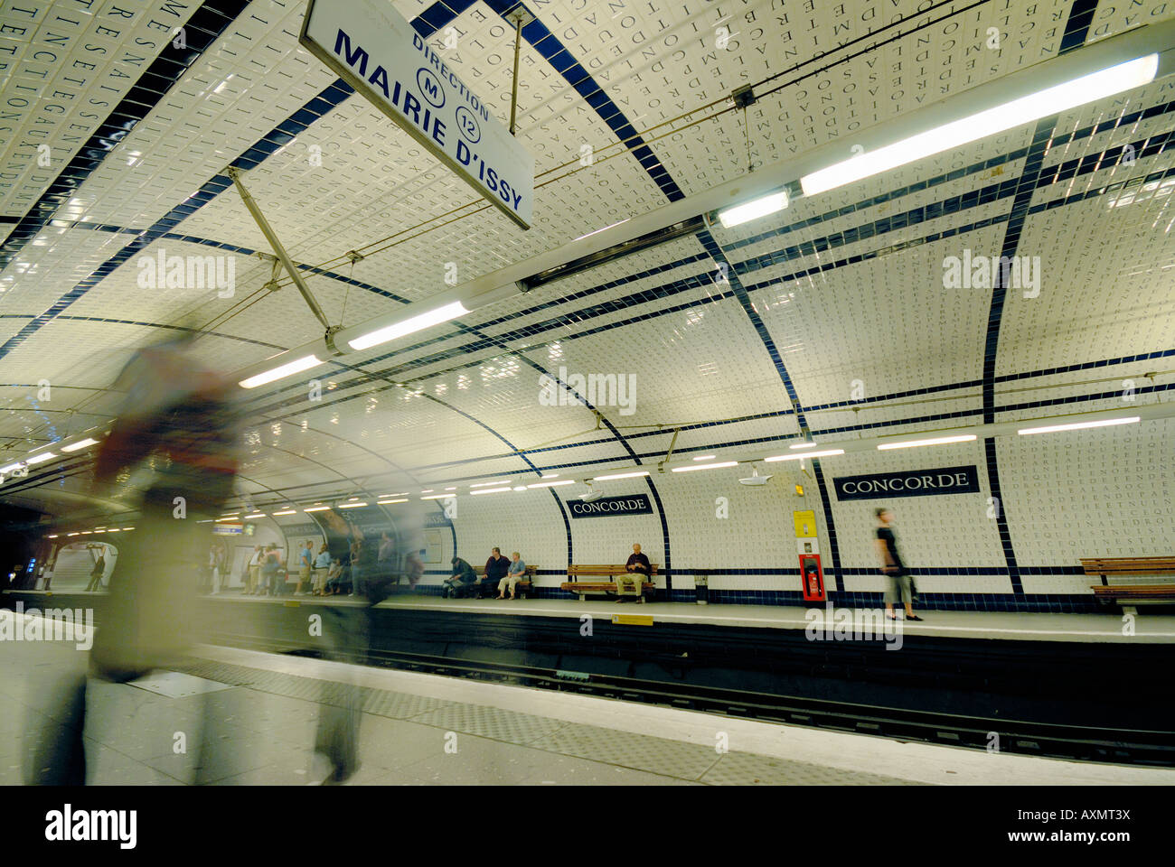 subway station of Concorde Paris France Stock Photo