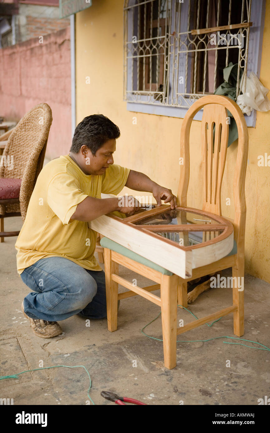 Man making furniture in Nahuizalco El Salvador Stock Photo Alamy