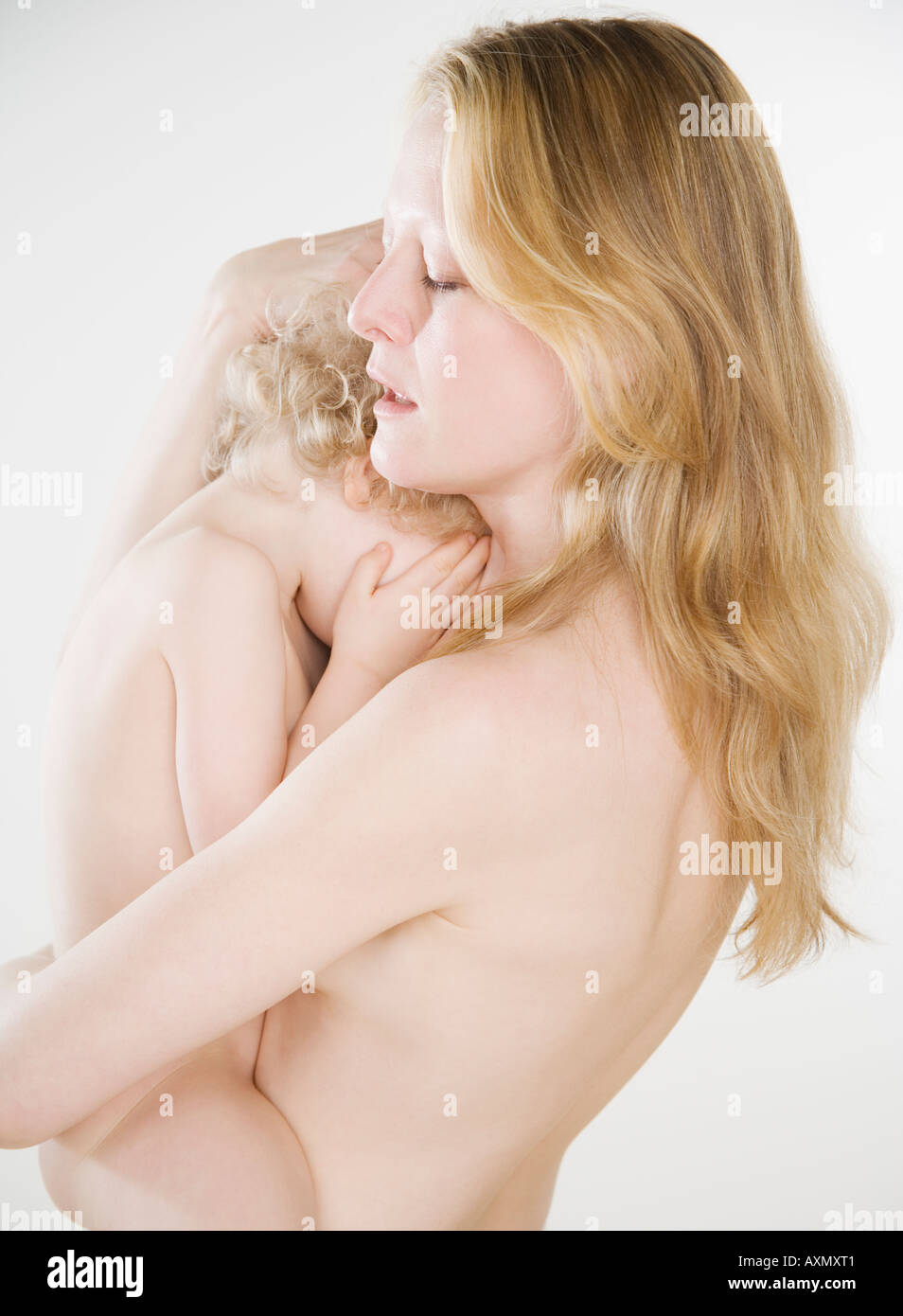 Nude portrait of mother and child Stock Photo - Alamy