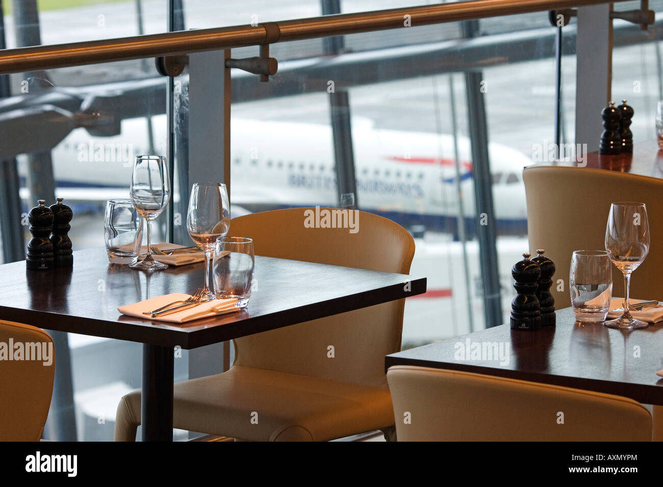 Gordon Ramsay's "Plane Food" restaurant at Heathrow Terminal 5 Stock