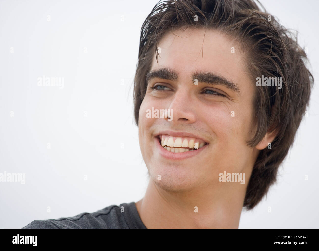 Close up of young man smiling Stock Photo