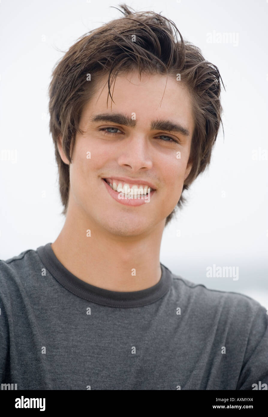 Close up of young man smiling Stock Photo