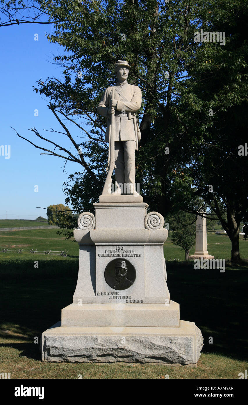130th pennsylvania volunteer infantry monument High Resolution Stock ...