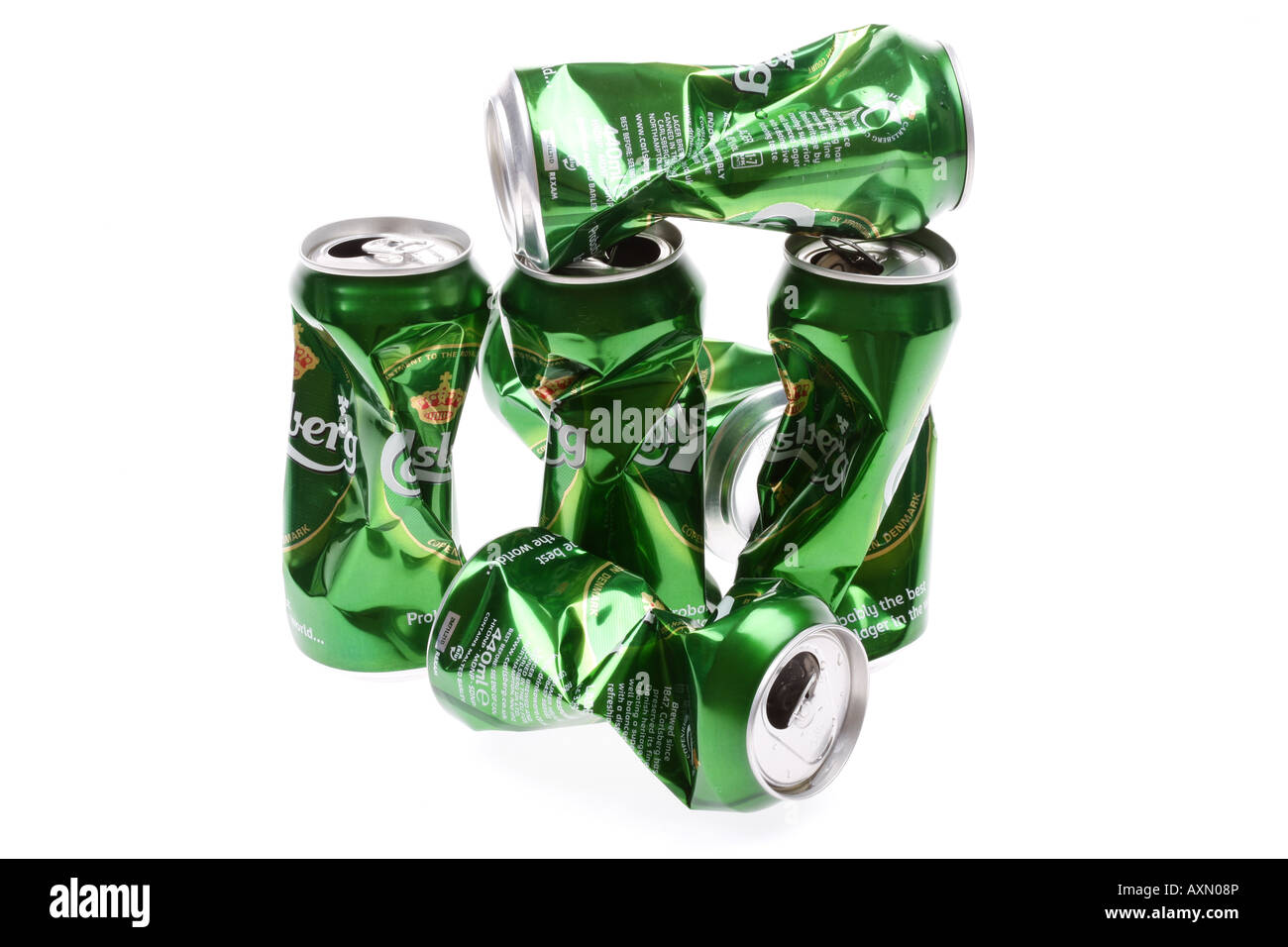 Crushed beer cans Cut Out Stock Images & Pictures Alamy