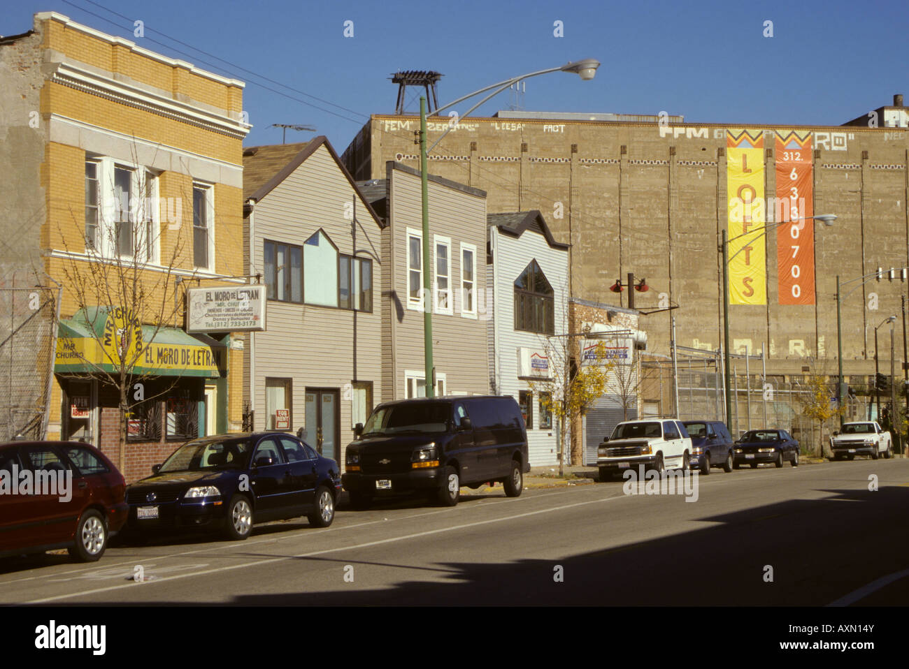 Chicago, Illinois, U. S. A. Advertisement Banner Offering Artists Lofts