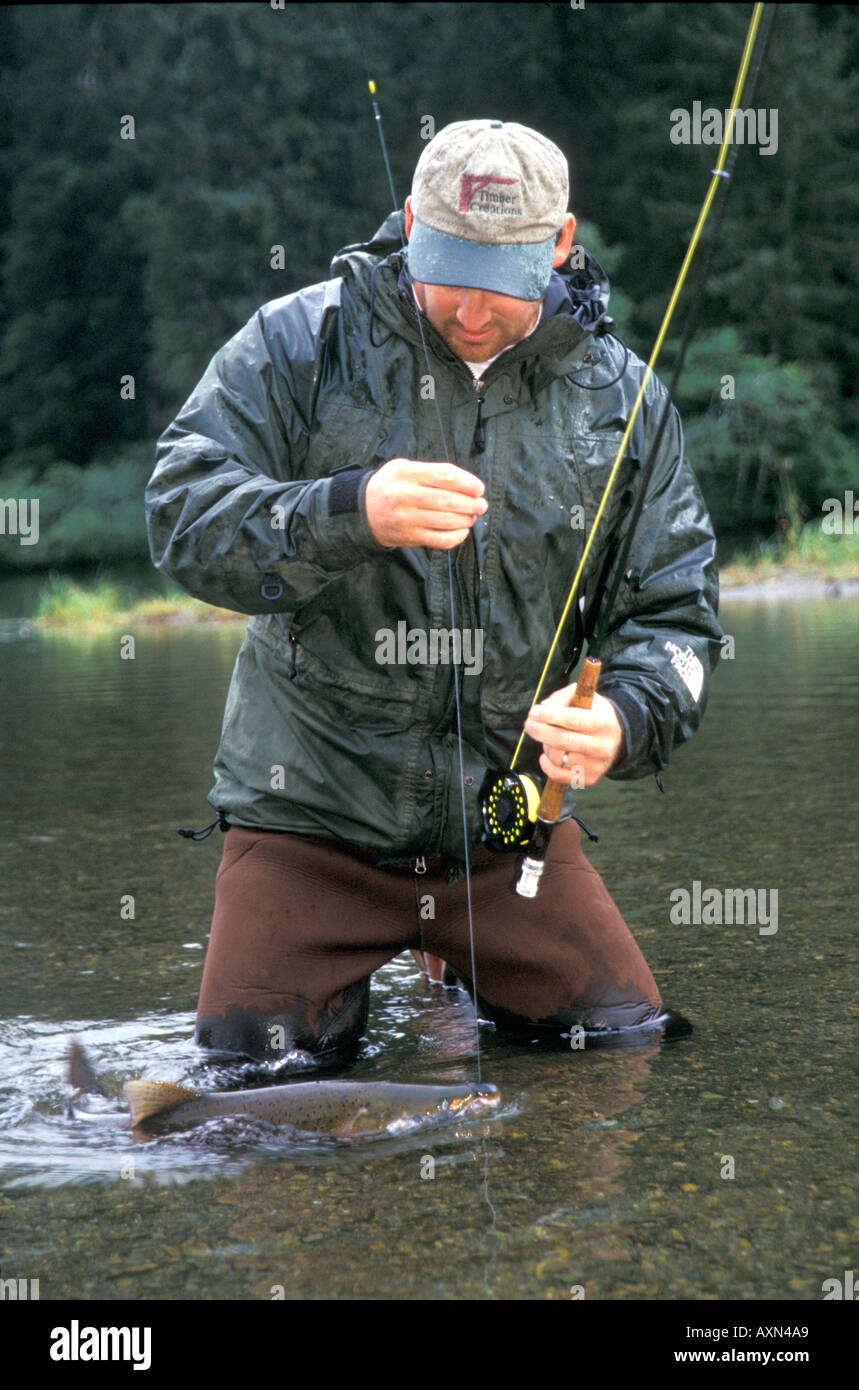 Fly fishing for steelhead trout hi-res stock photography and images - Alamy
