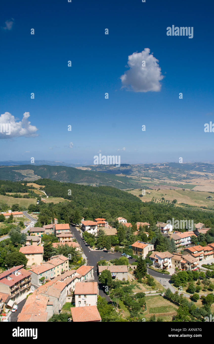 View over Castiglione d Orcia Tuscany Italy Stock Photo Alamy