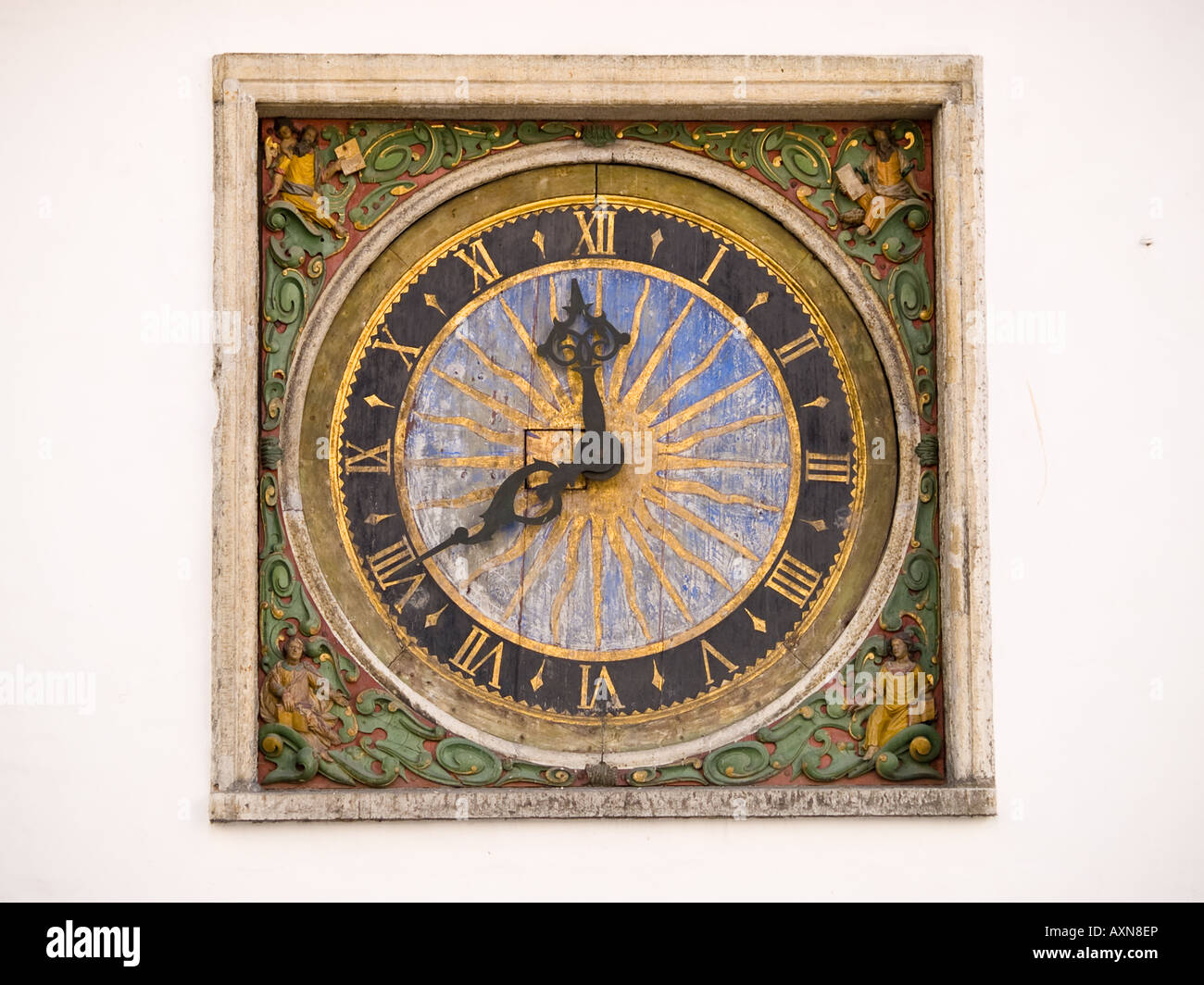Decorated clock Old town Tallinn Estonia Stock Photo Alamy