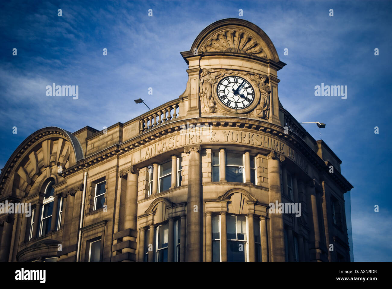 Victoria Railway Station Manchester Clock tower Stock Photo