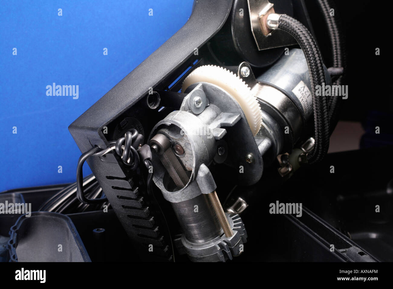 Small Battery Powered Air Compressor Stock Photo