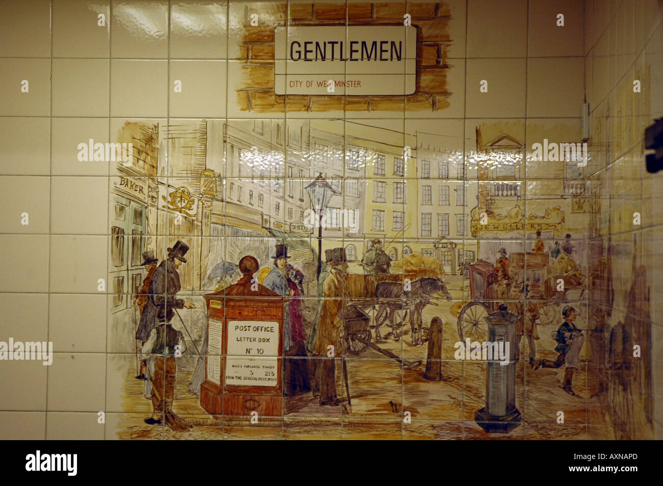 Public toilets in underground passage of london tube stock photo alamy