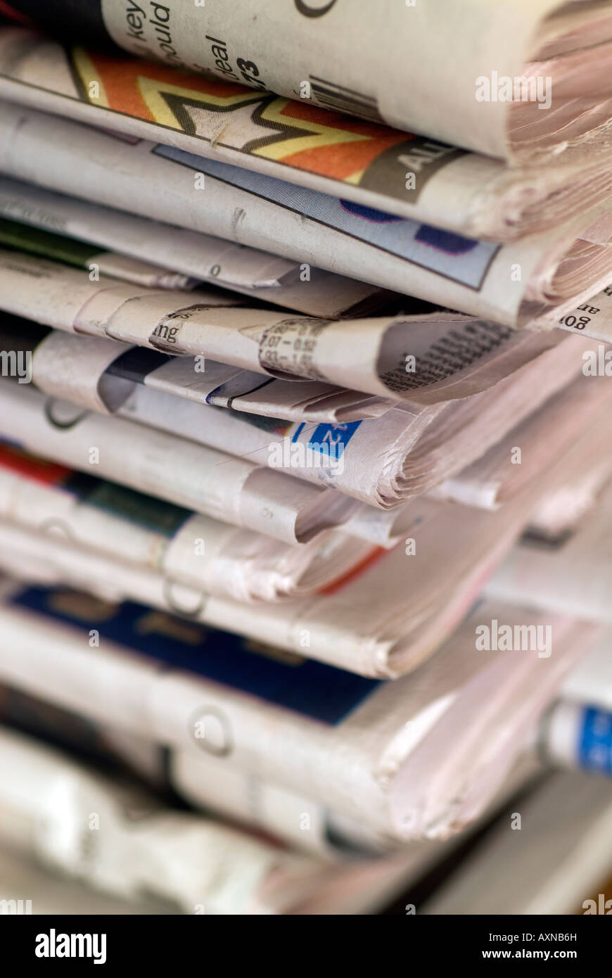 Newspapers awaiting recycling Stock Photo - Alamy