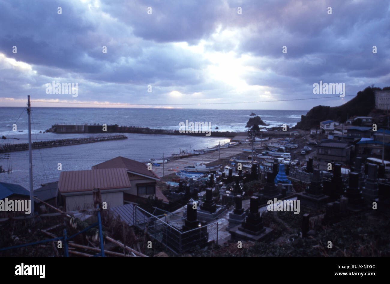 A Sea View from the coast of Oga Peninsula in Akita Prefecture Japan Stock Photo