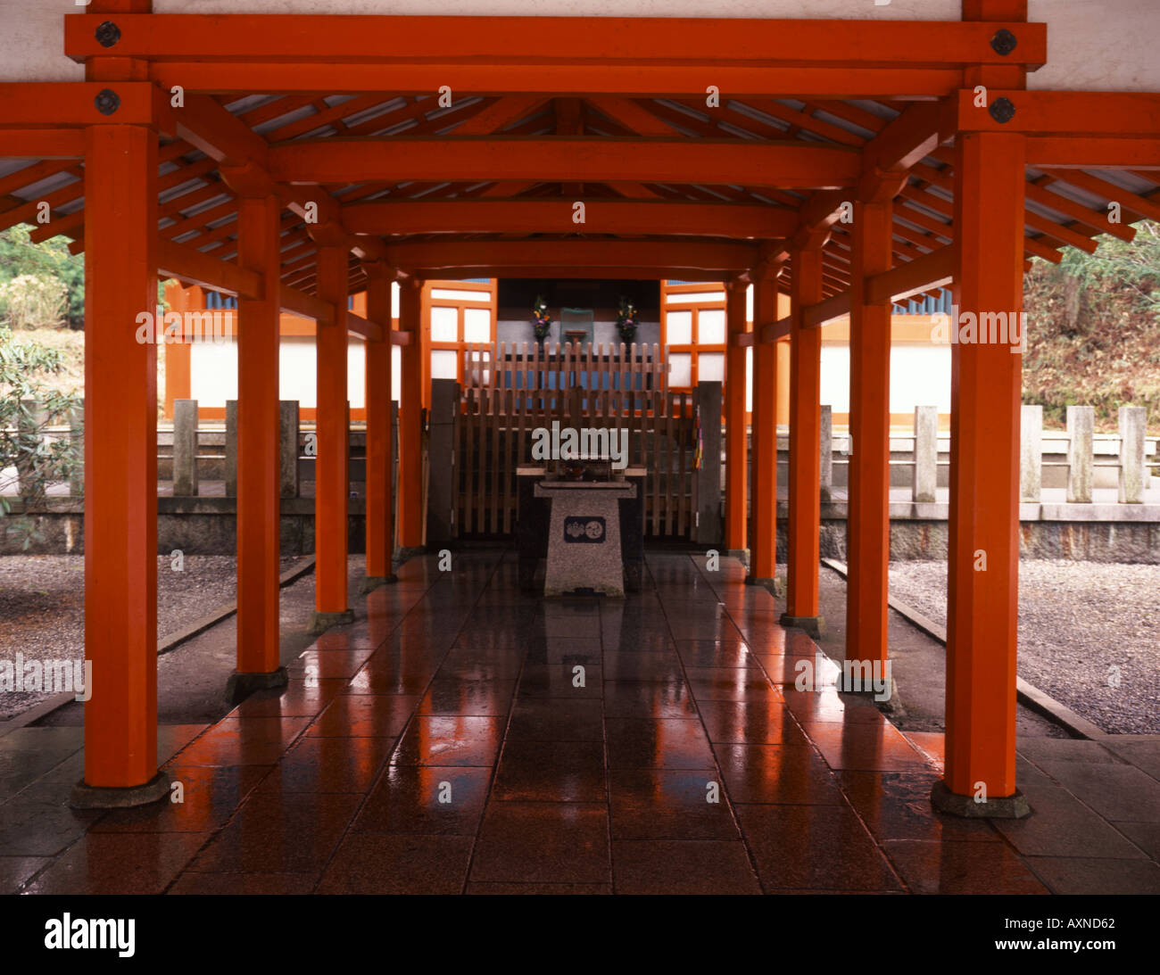 A shrine on the edge of Okuno in on Mt Koya in Wakayama Japan Stock Photo
