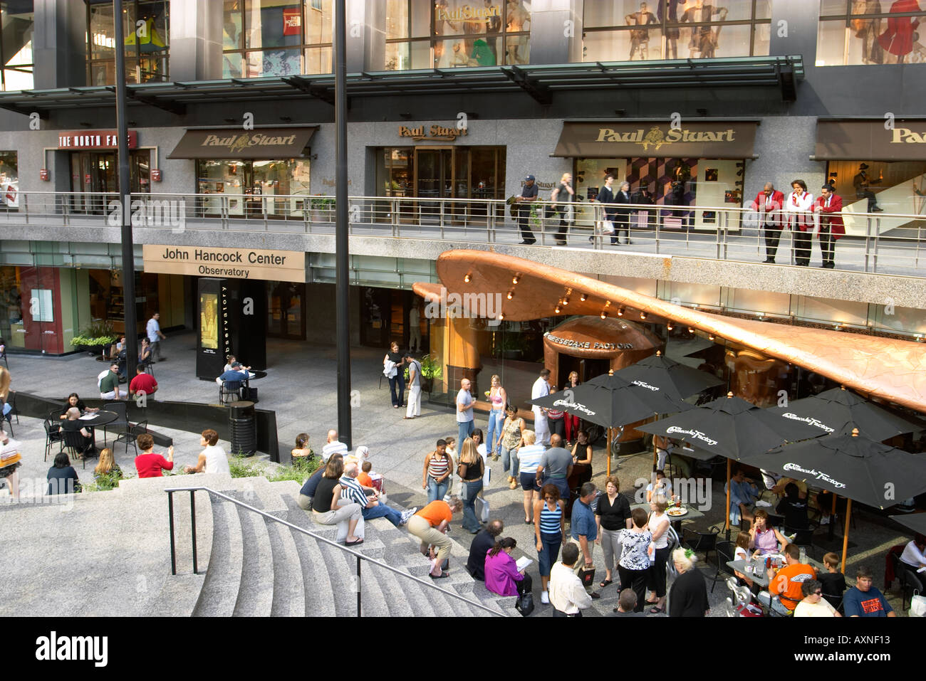 STREET SCENE Chicago Illinois John Hancock Center plaza Cheesecake