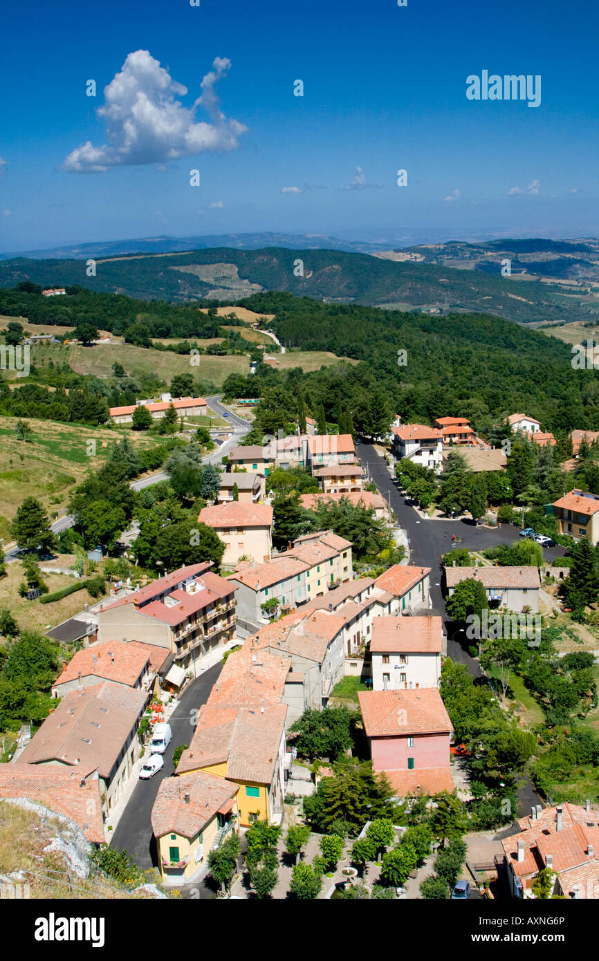 View over Castiglione d Orcia Tuscany Italy Stock Photo - Alamy