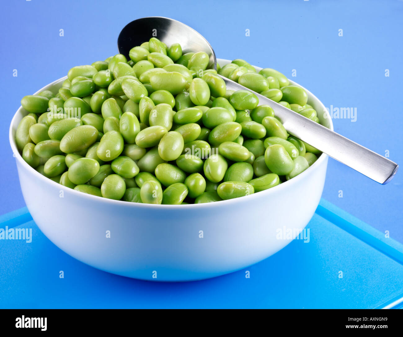 FRESH VEGETABLE SOYA BEANS Stock Photo