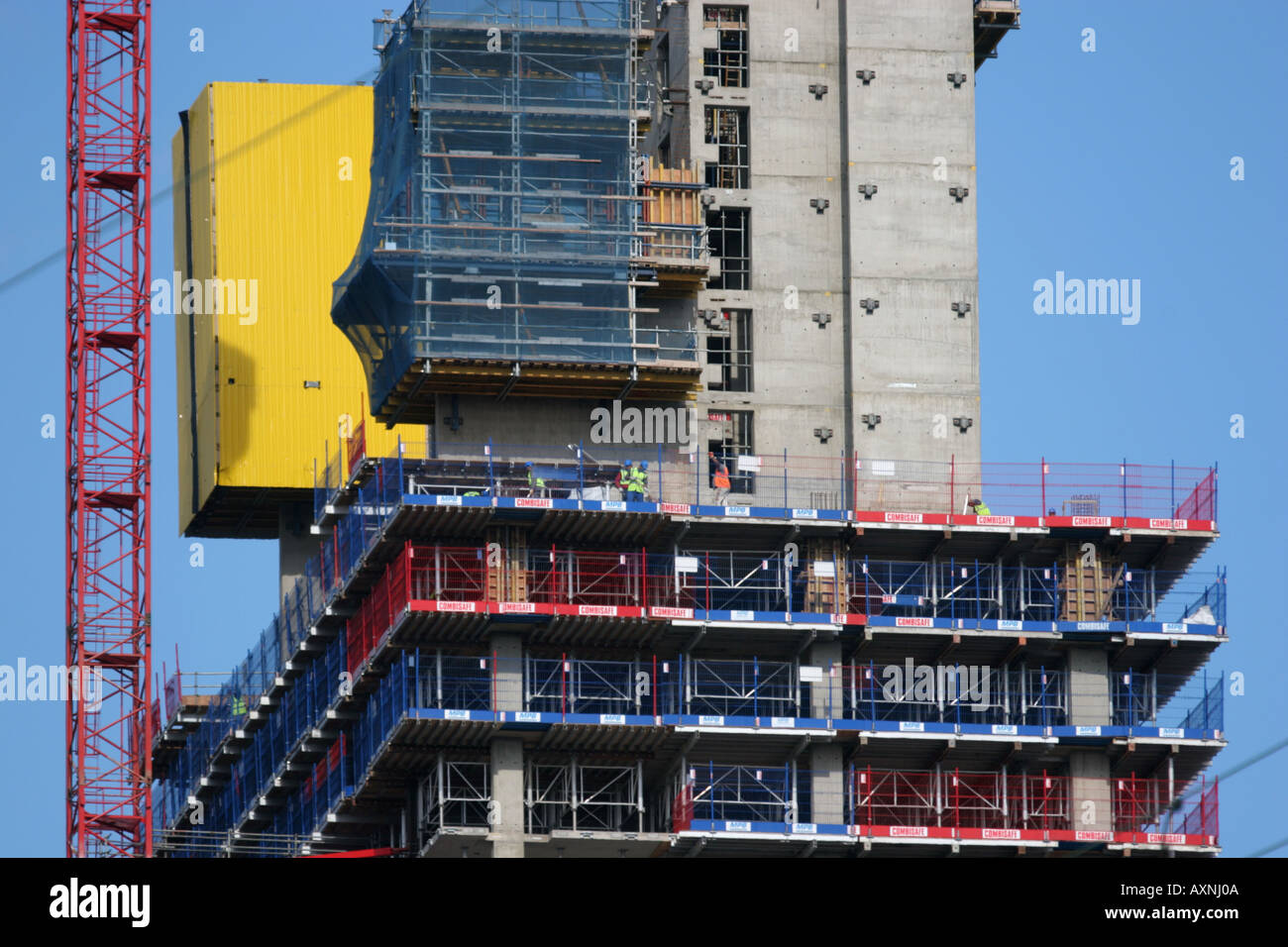 Beetham Tower under construction in Manchester on August 19 2005 Stock Photo