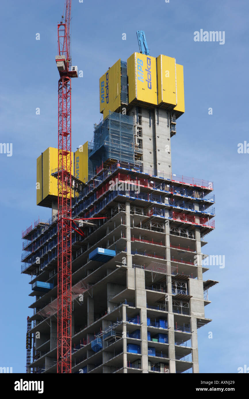 Beetham Tower under construction in Manchester on August 19 2005 Stock Photo