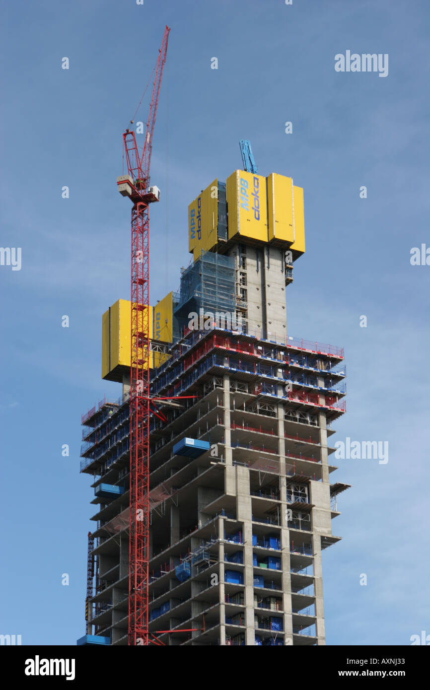 Beetham Tower under construction in Manchester on August 19 2005 Stock Photo