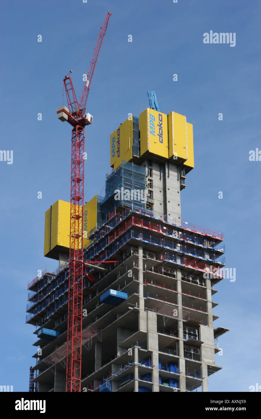 Beetham Tower under construction in Manchester on August 19 2005 Stock Photo