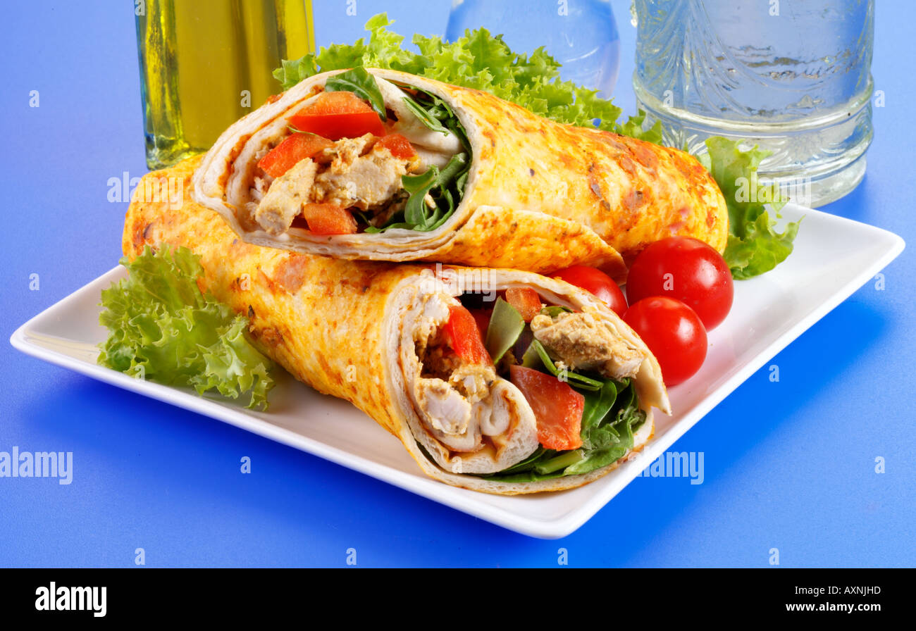CAJUN CHICKEN WRAP Stock Photo Alamy