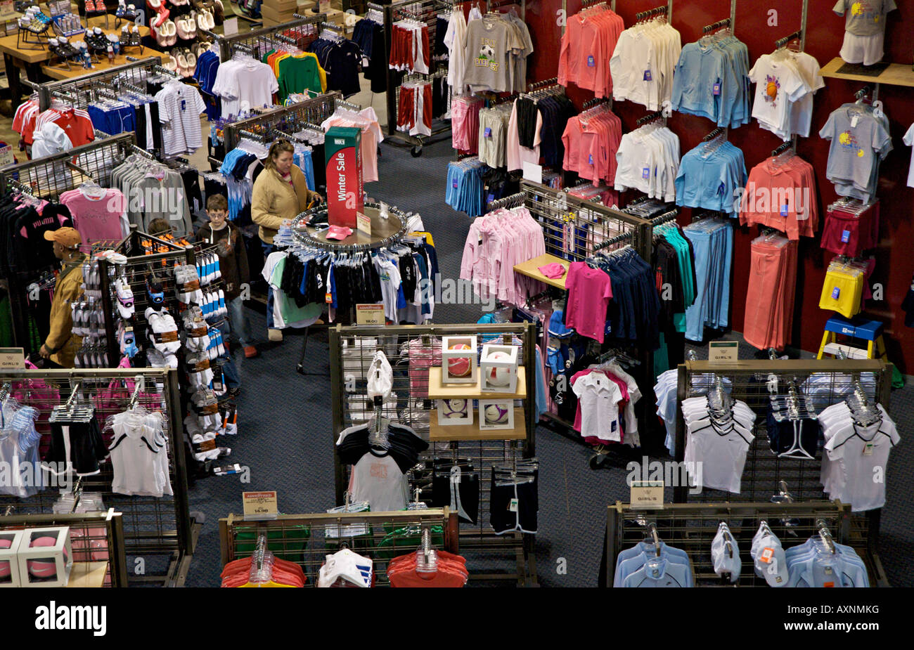 Retail sporting goods store in a mall Stock Photo Alamy