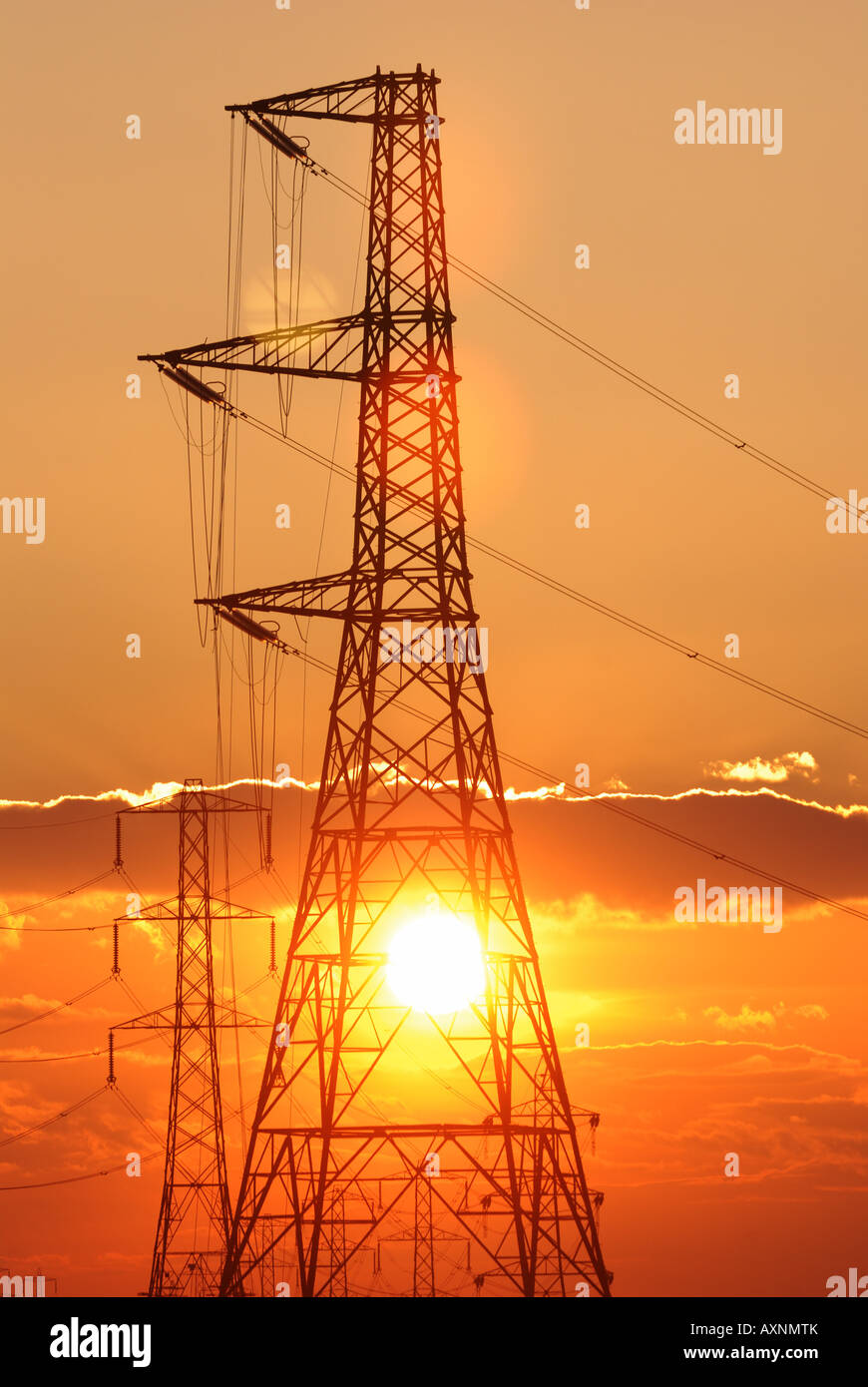 National grid electricity pylons Stock Photo Alamy