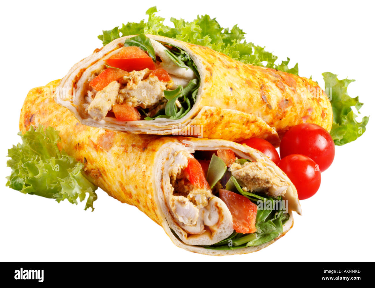 CAJUN CHICKEN WRAP CUT OUT Stock Photo Alamy