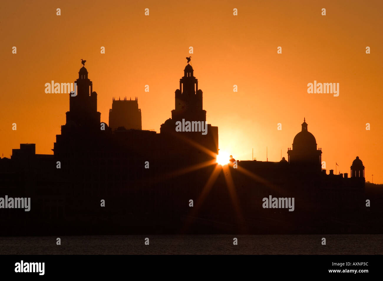 Liverpool at dawn, uk Stock Photo