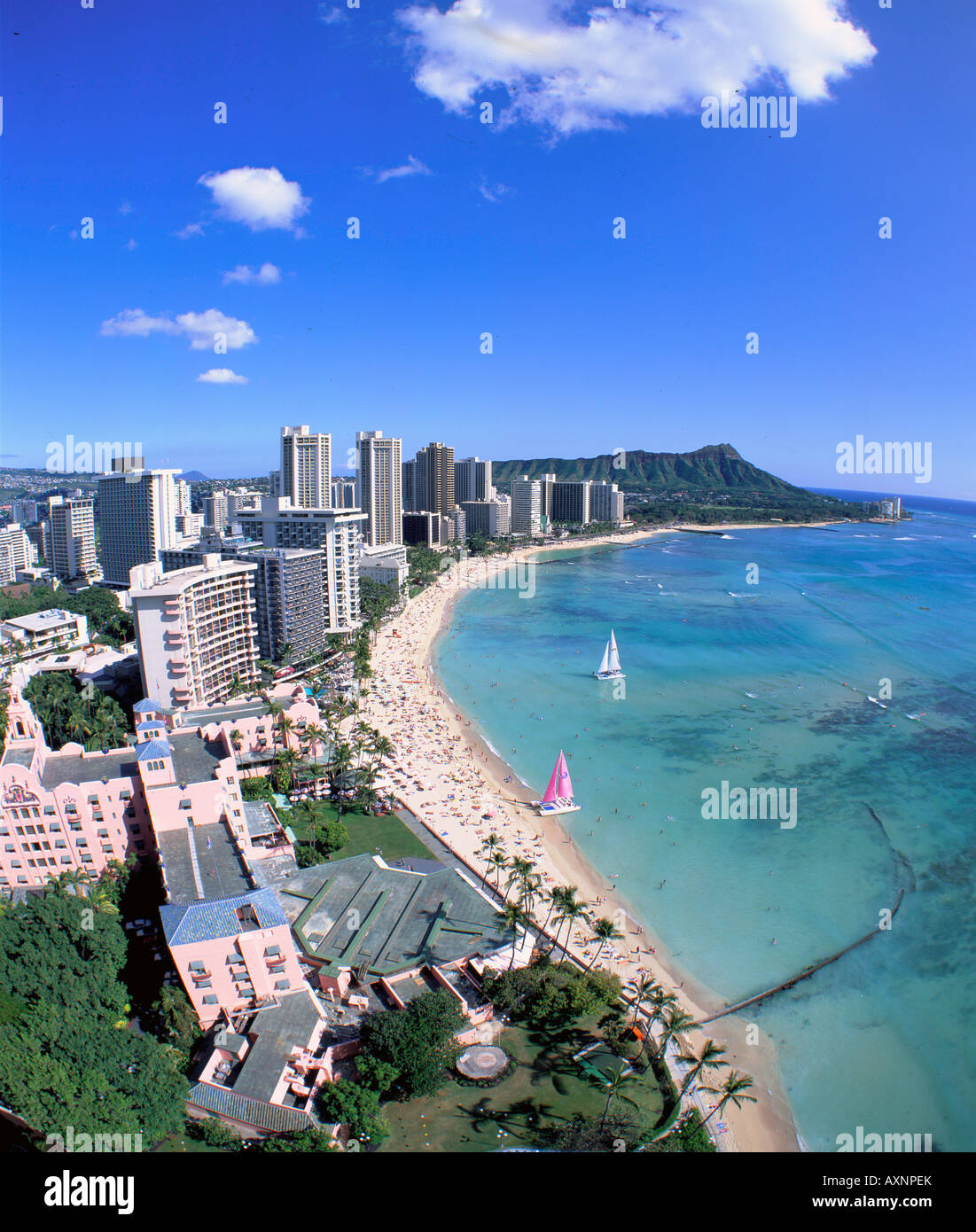 Waikiki Oahu Hawaii USA Stock Photo - Alamy