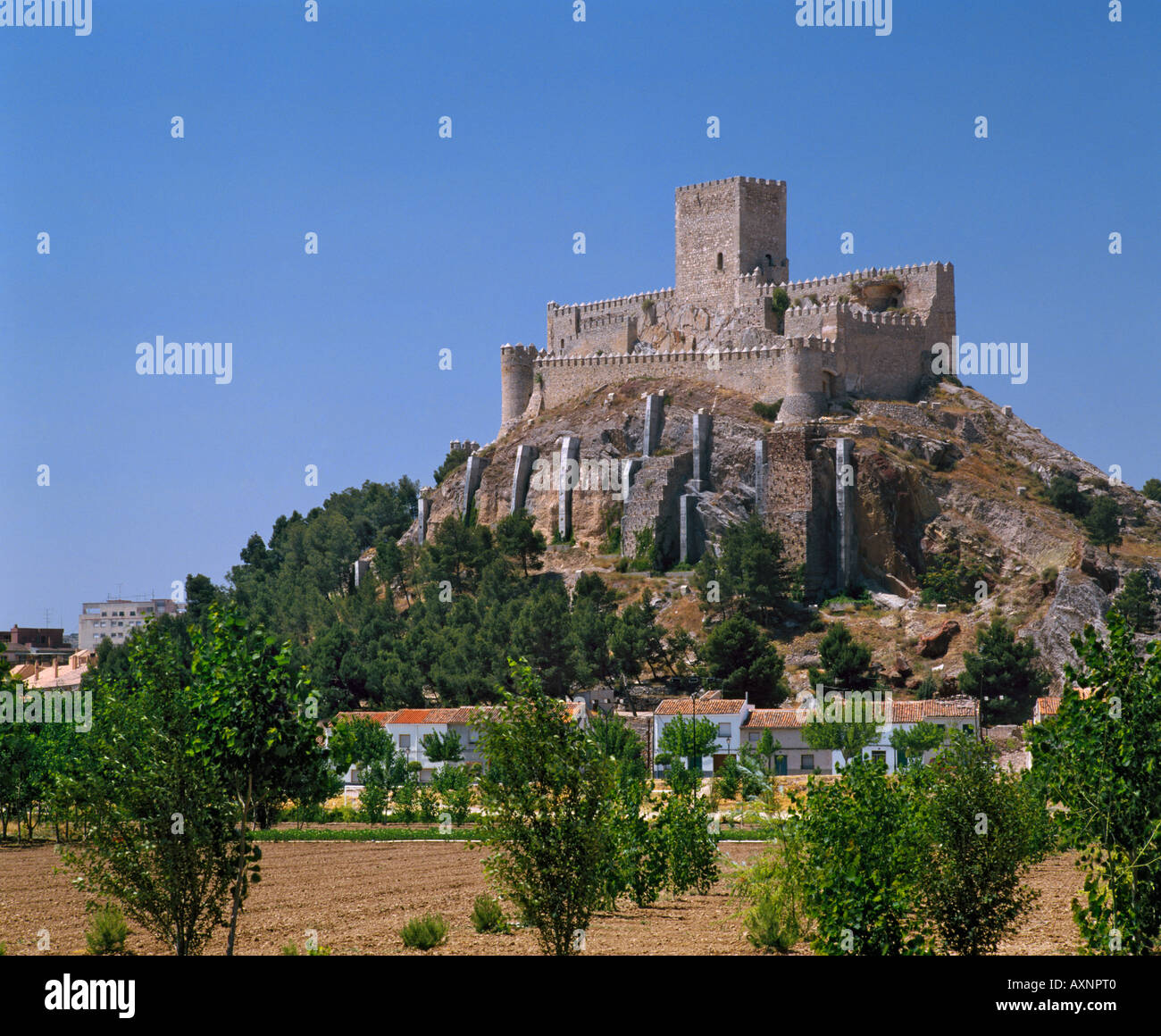 The 15th century castle at Almansa Albacete Province Castilla La Mancha Spain Stock Photo