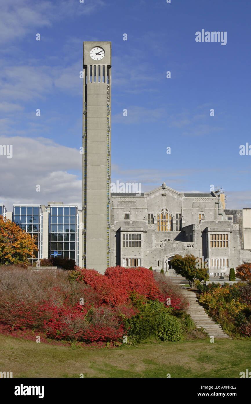 The Ladner Clock Tower and Main Library at the University of British Columbia Vancouver Canada Stock Photo