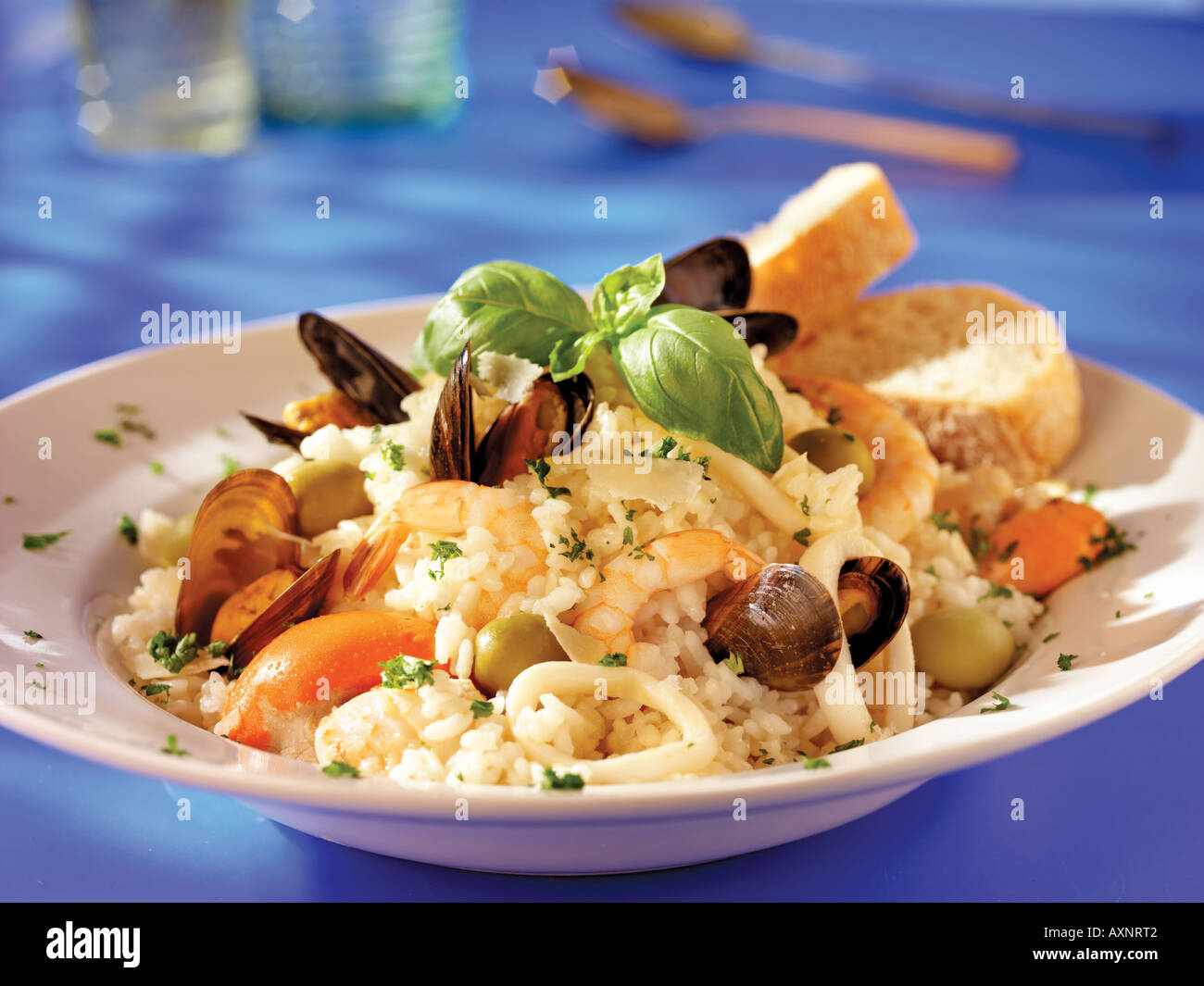 ITALIAN SEAFOOD RISOTTO Stock Photo - Alamy