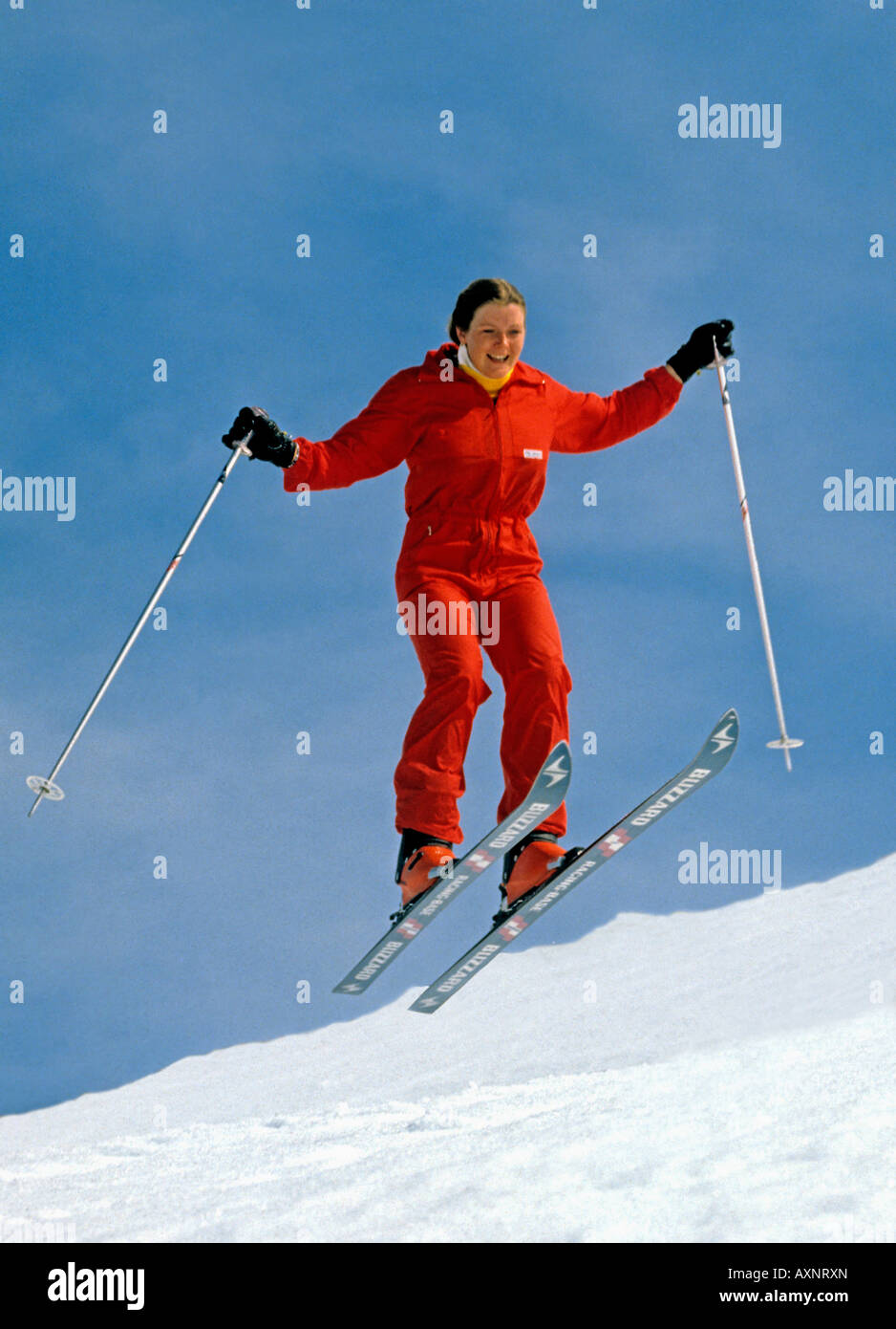 0336 Girl skiing Stock Photo Alamy